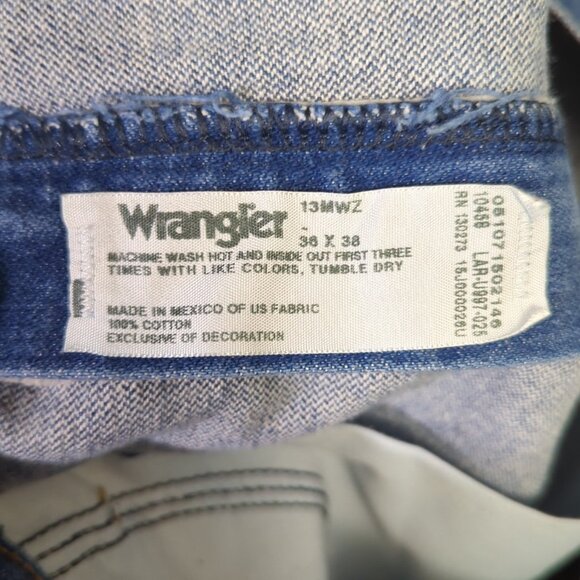 Wrangler Jeans Men's 36x38 Fits 34x36 Blue 13MWZ Cowboy Cut Western Cowboy Rodeo - Picture 10 of 11